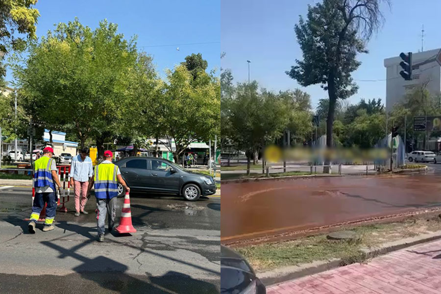 Toshkentda yana quvur yorilib, ko‘chalarni suv bosdi