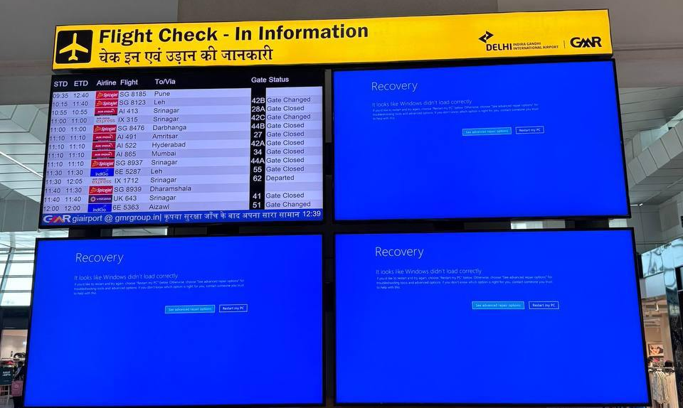 Windows tizimidagi nosozlik tufayli dunyo bo‘ylab aeroport, bank va kompaniyalar faoliyatida uzilishlar kuzatilmoqda