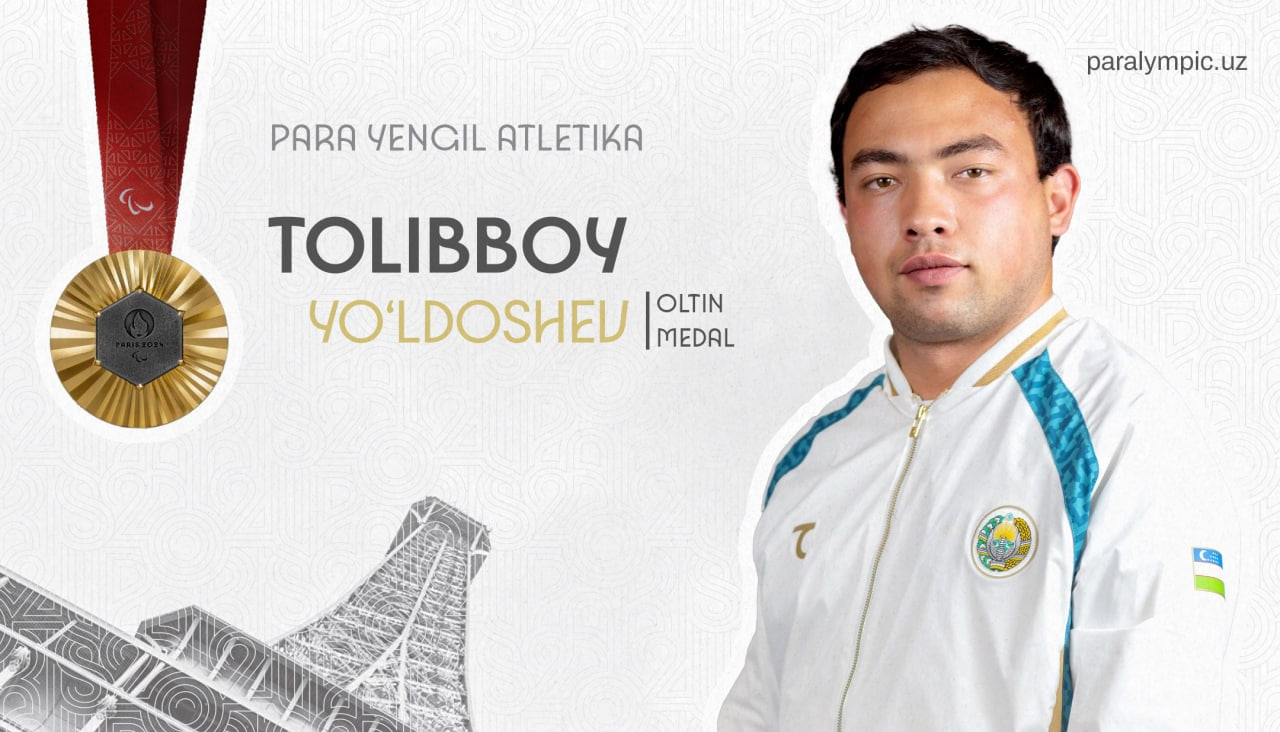 Tolibboy Yo‘ldoshev Paralimpiya oltin medalni qo‘lga kiritdi