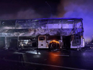 Rossiyada ichida gandbol muxlislari bo‘lgan avtobus yonib ketdi