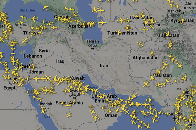 Eron havo hududi yopilgani sabab bir qancha aviareyslar yo‘nalishini o‘zgartirdi