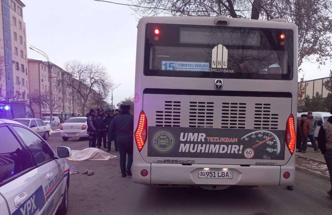 Samarqandda avtobus urib yuborgan piyoda halok bo‘ldi