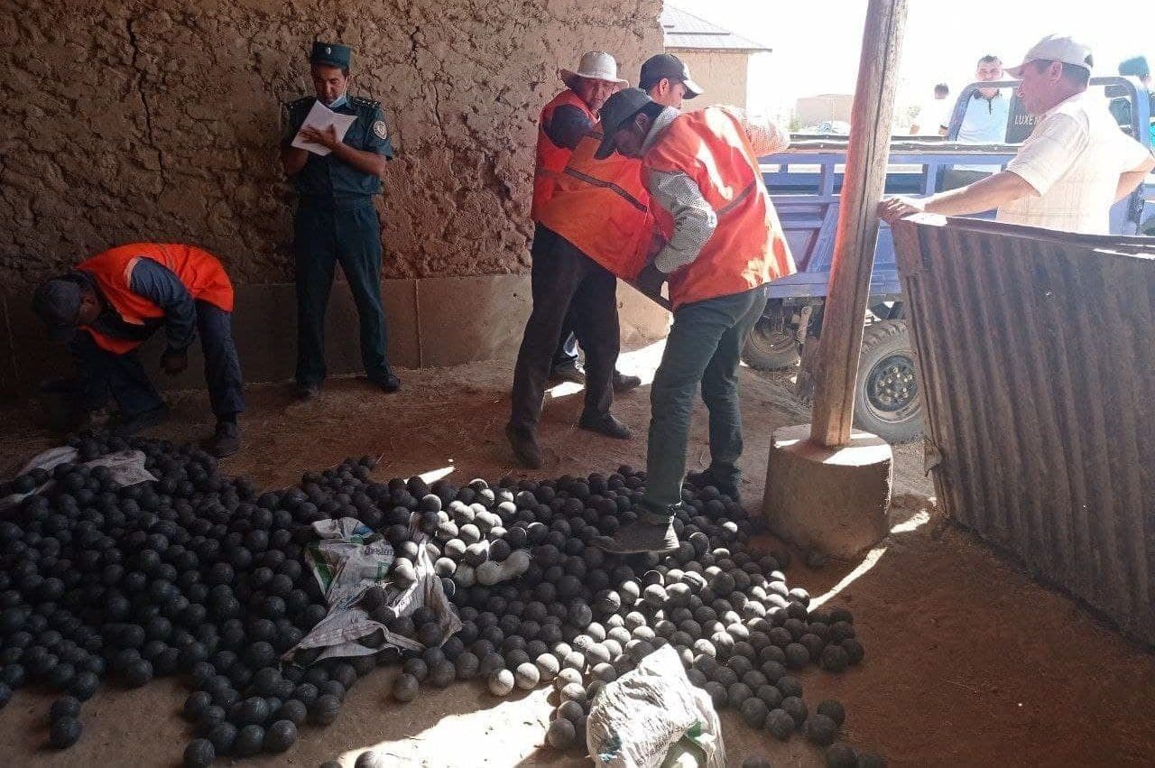 В Самарканде трое мужчин украли из вагона поезда более 1400 железных шаров