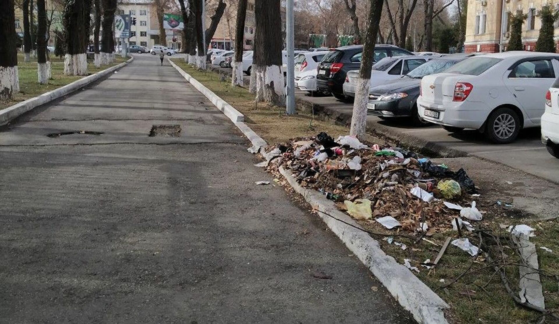 В одном из районов Ташкента наказали жителей за выбрасывание мусора в неположенном месте