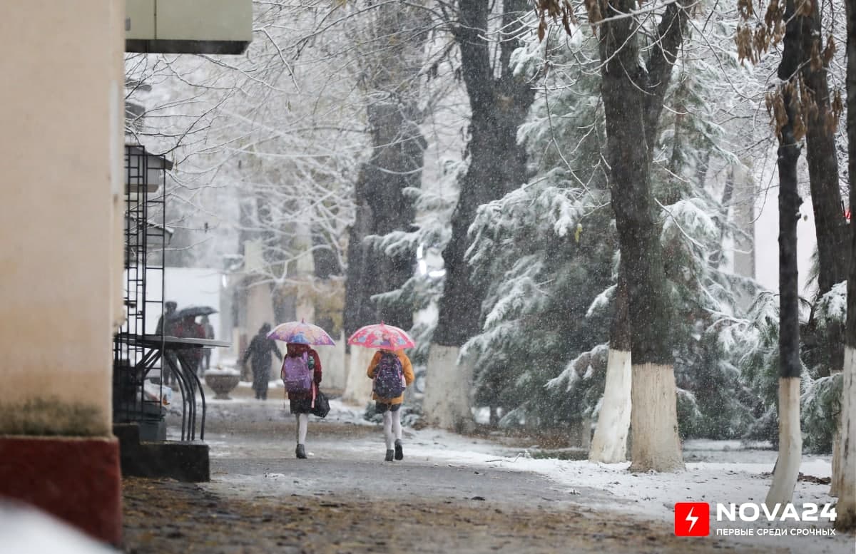 Узгидромет обещает местами продолжение снега в начале рабочей недели