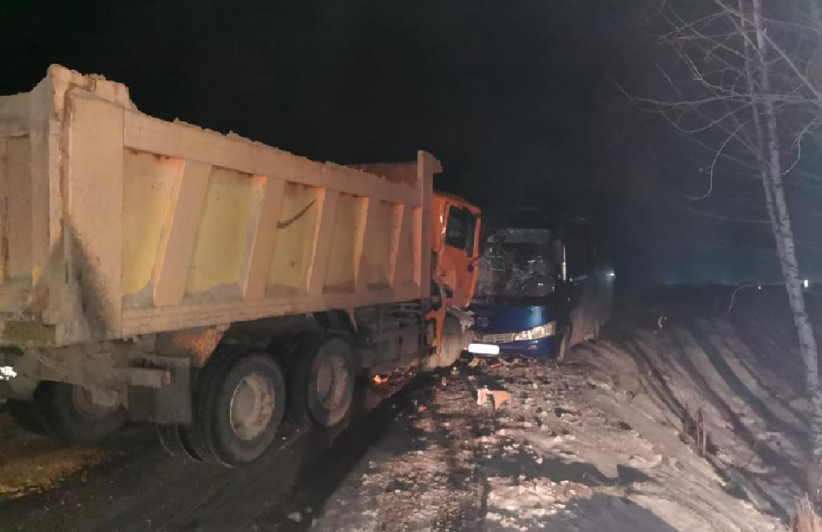 В России автобус с узбекистанцами столкнулся с грузовиком