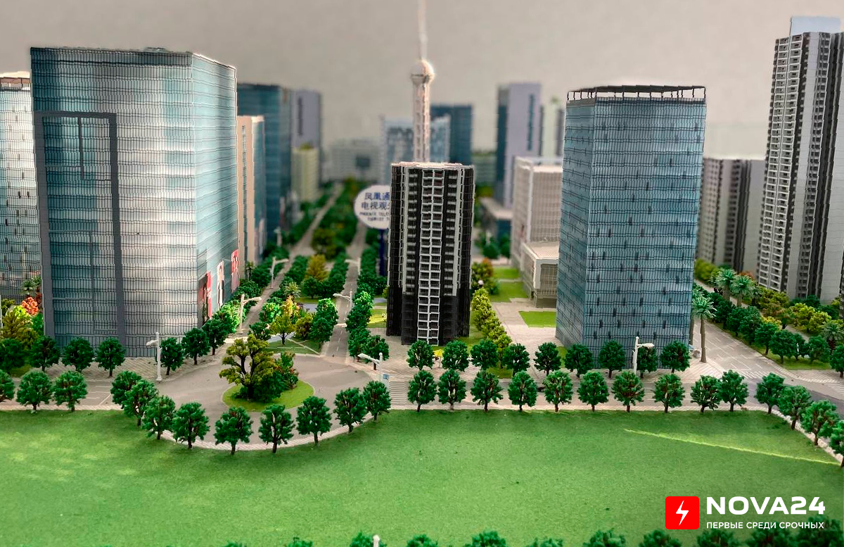 Nurafshon business city: когда закончится строительство и сколько занимает зелёная зона — фото