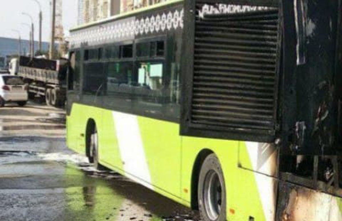В Ташкенте утром снова загорелся пассажирский автобус