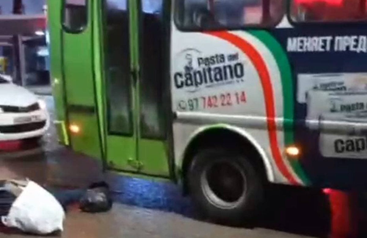 В Ташкенте пассажирский автобус наехал на пешехода — видео