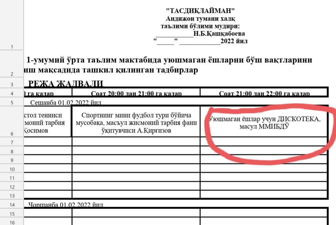 В одной андижанской школе захотели ночные дискотеки, в другой устроили просмотры фильмов на морозе, — Расул Кушербаев