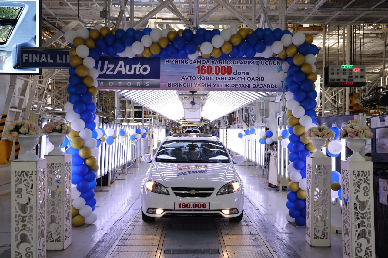 UzAuto Motors выпустила 160 тысяч автомобилей за первое полугодие
