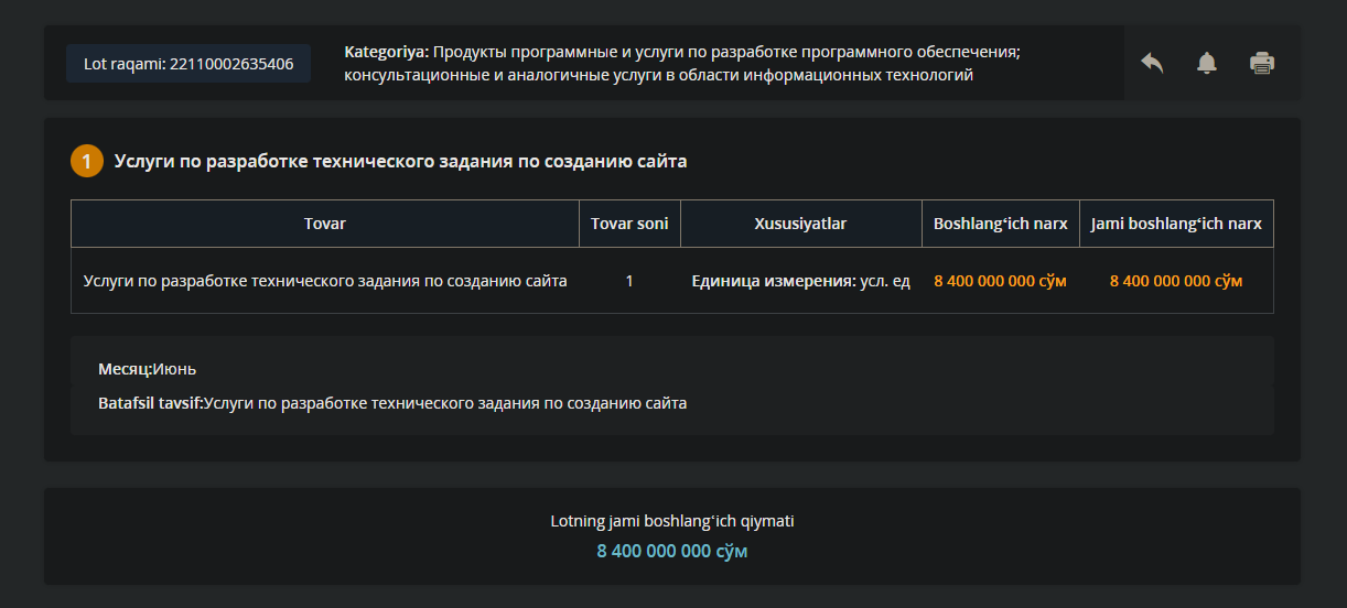 В Узбекистане разработали сайт за миллиарды сумов с украденным логотипом