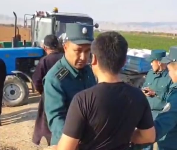 В Сурхандарьинской области фермеры пытались броситься под трактор