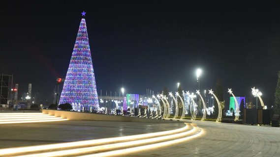 Главная ёлка Узбекистана вошла в тройку самых высоких в СНГ