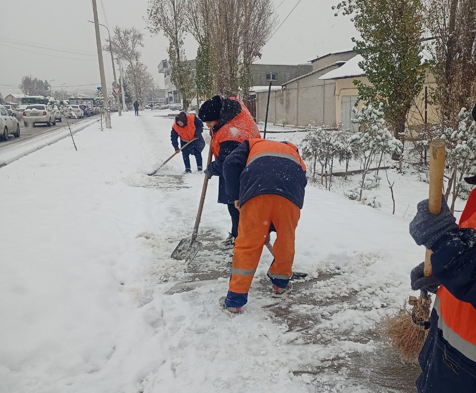 Власти Ташкента показали, как очищают дороги: но не все