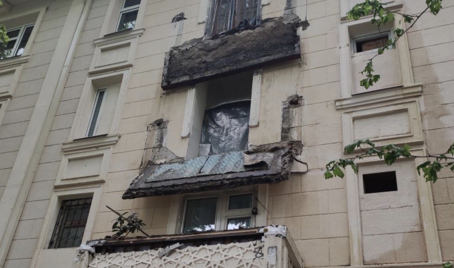В хокимияте прокомментировали происшествие с рухнувшими балконами в Ташкенте