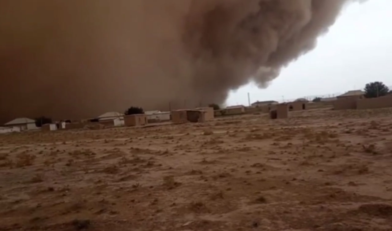 «Из-за ветра в пыли и без света»: Самаркандскую область накрыло пыльной бурей
