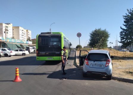 В Ташкенте опять произошло ДТП с новым автобусом
