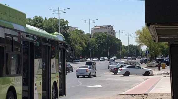 В Ташкенте будут бороться с припаркованными на выделенках для автобусов автомобилями