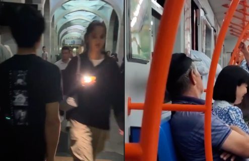 В метро Ташкента возникли проблемы со светом — видео