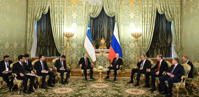 «Мы союзники»: президенты Узбекистана и России переговорили в Кремле