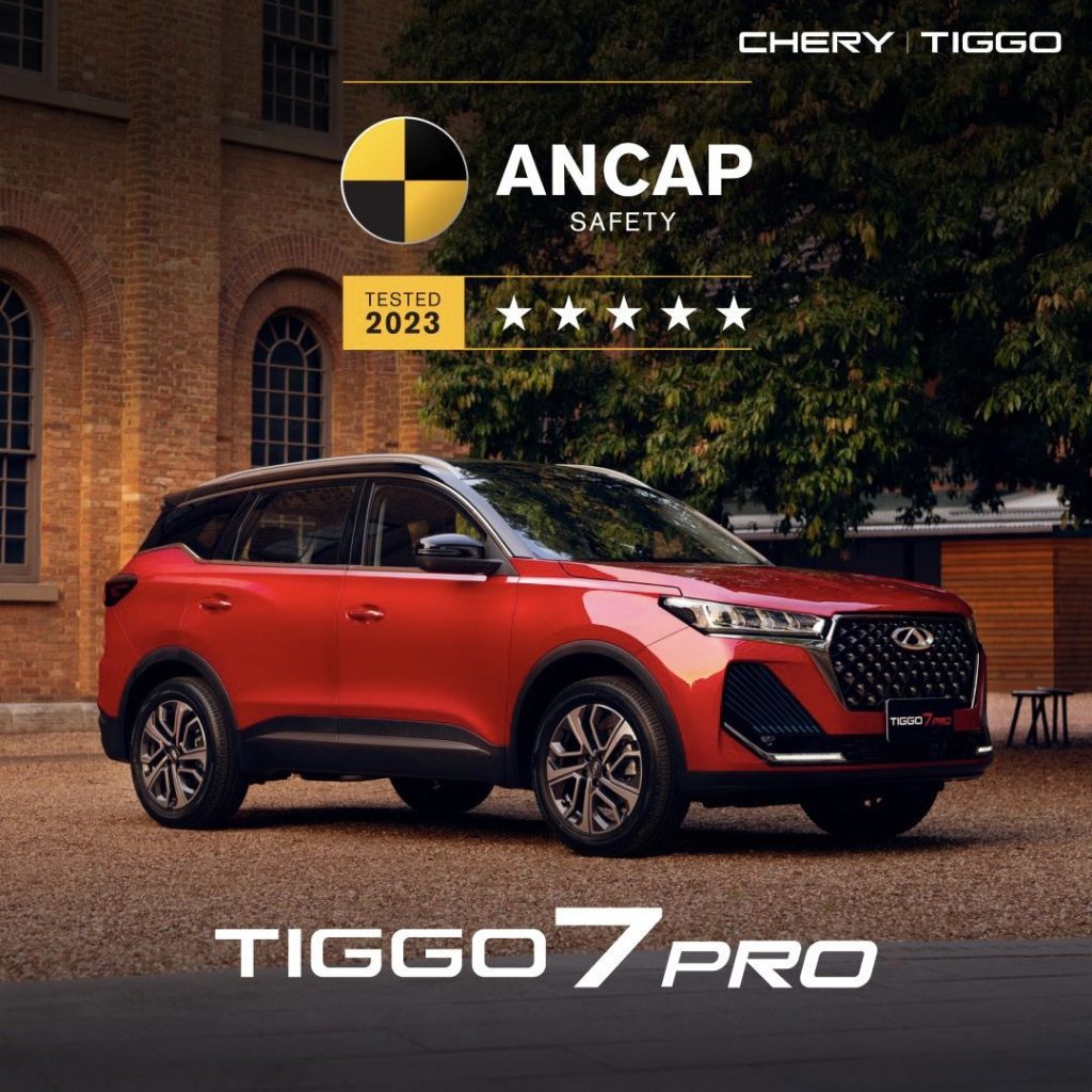 Автомобиль Chery Tiggo 7 Pro получил заветный пятизвездочный рейтинг безопасности от ANCAP
