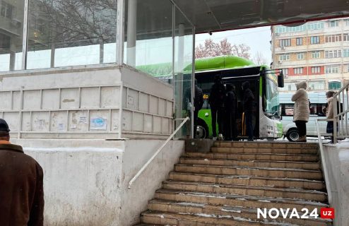 В Ташкенте водитель автобуса начал курить прямо в салоне за рулем — видео