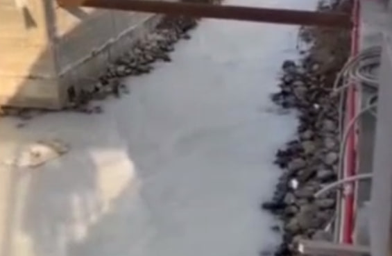 Белая вода в канале Каракамыш ужаснула ташкентцев, экологи проблему не увидели — видео