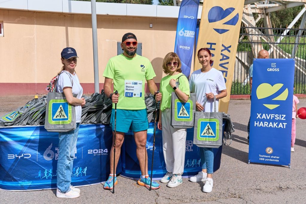 Uzum поддержал VI Ташкентский международный марафон в рамках проекта Xavfsiz Harakat