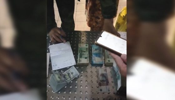 Женщина пыталась пронести крупную сумму денег под видом колбасы — видео
