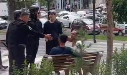 В Ташкенте двое пьяных мужчин затеяли драку и сопротивлялись Нацгвардии — видео
