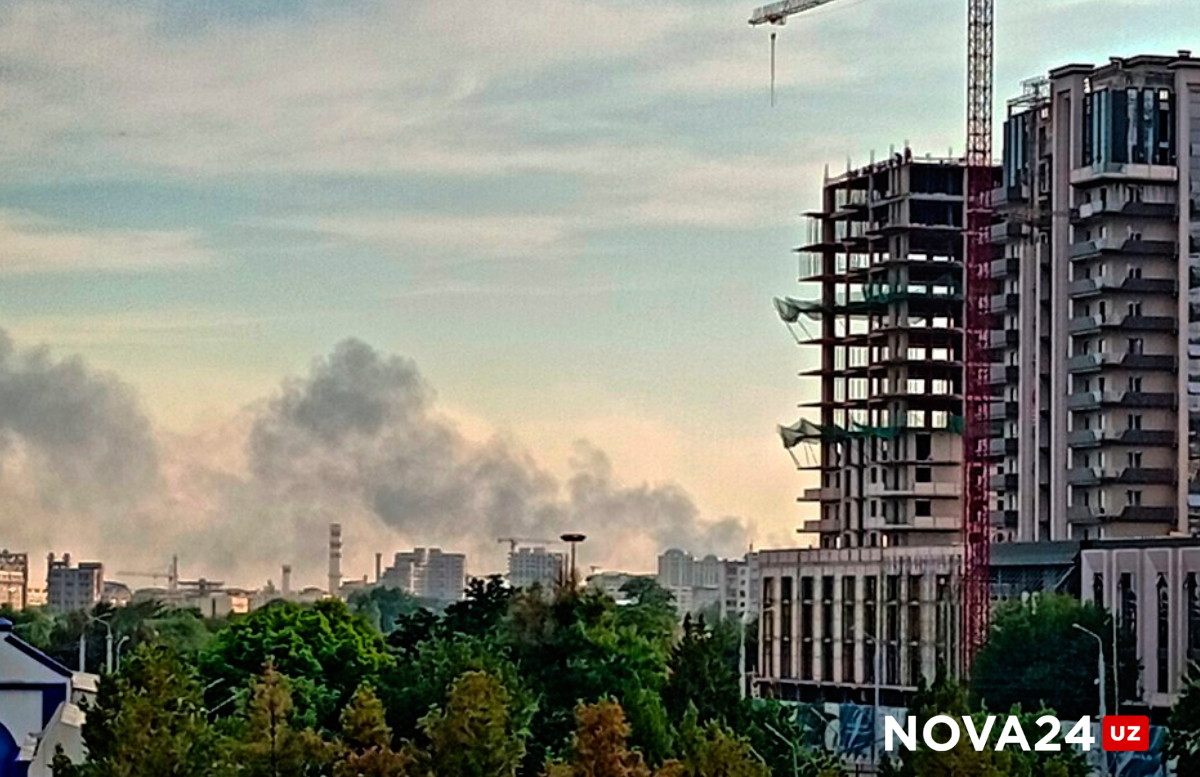 В Ташкенте произошел крупный пожар — видео