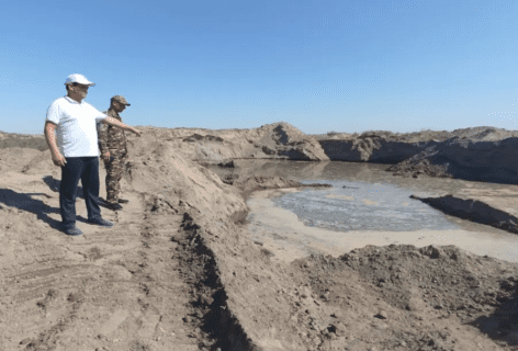 В Кашкадарье неизвестные добыли природный песок на миллиарды сумов