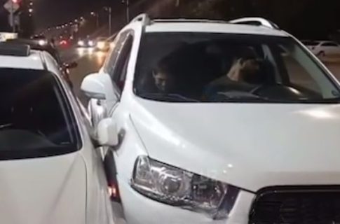 В Ташкенте Captiva врезался в автомобиль Lacetti — видео