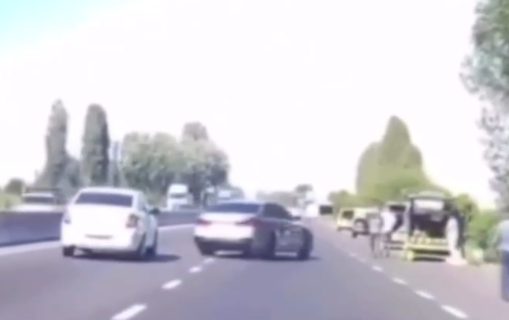 В Узбекистане водитель BMW врезался в Damas с арбузами и устроил ДТП — видео