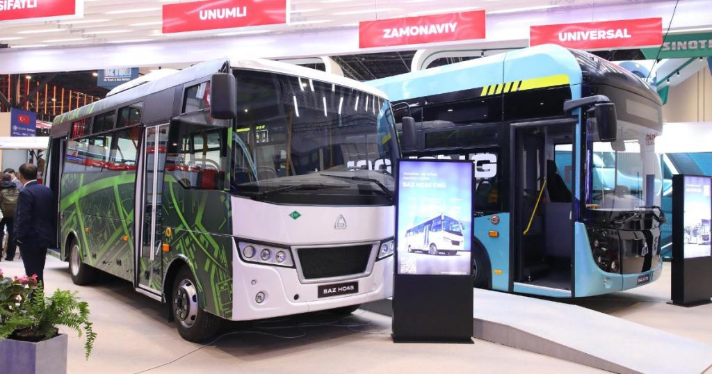 SamAuto представил прототип новейшего низкопольного автобуса на выставке Komtrans Tashkent 2024