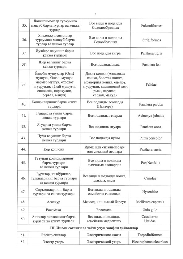 В Узбекистане запретят использовать диких животных в цирках