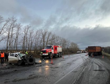 В России автомобиль с узбекистанцами врезался в грузовик