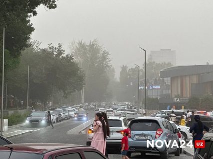 Ташкент накрыла пыльная буря: жителей попросили надеть маски и уйти с улиц