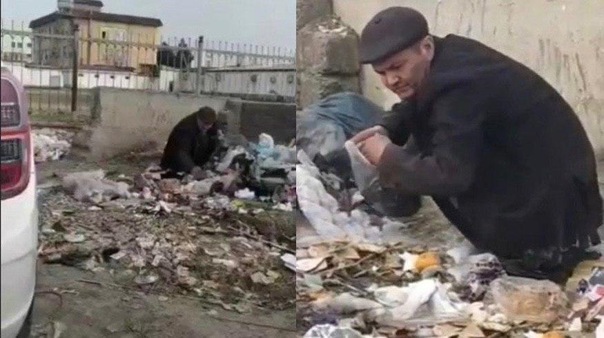 Собиравшему на мусорке маски мужчине нашли объяснение — видео