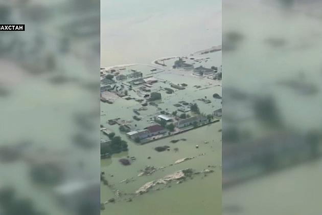 Euronews показал видео, где прорыв узбекской дамбы затопил юг Казахстана
