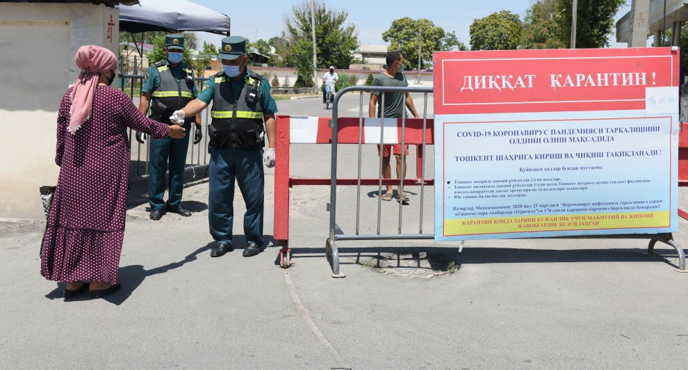 В Ташкенте лишившихся работы из-за коронавирус поставили на блокпосты