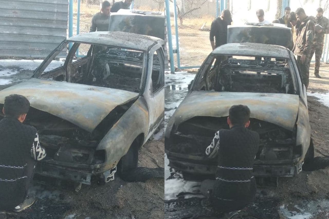 Стали известны подробности загоревшегося авто в Ташкенте