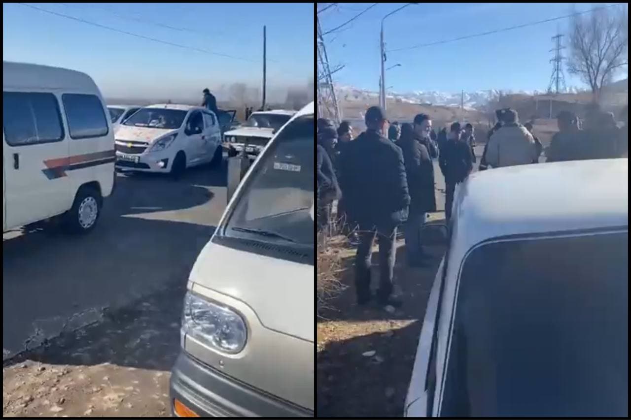 На дороге из Ташкента в Чимган образовалась пробка длиной в несколько километров — видео