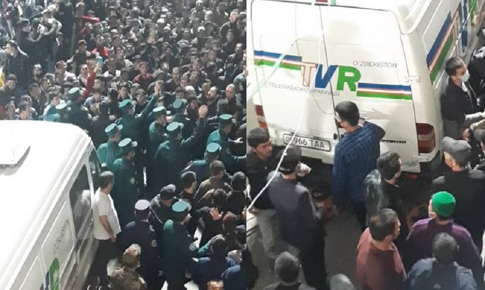 Болельщики «Навбахора» устроили массовые беспорядки после матча и закидали бутылками судейскую бригаду — видео