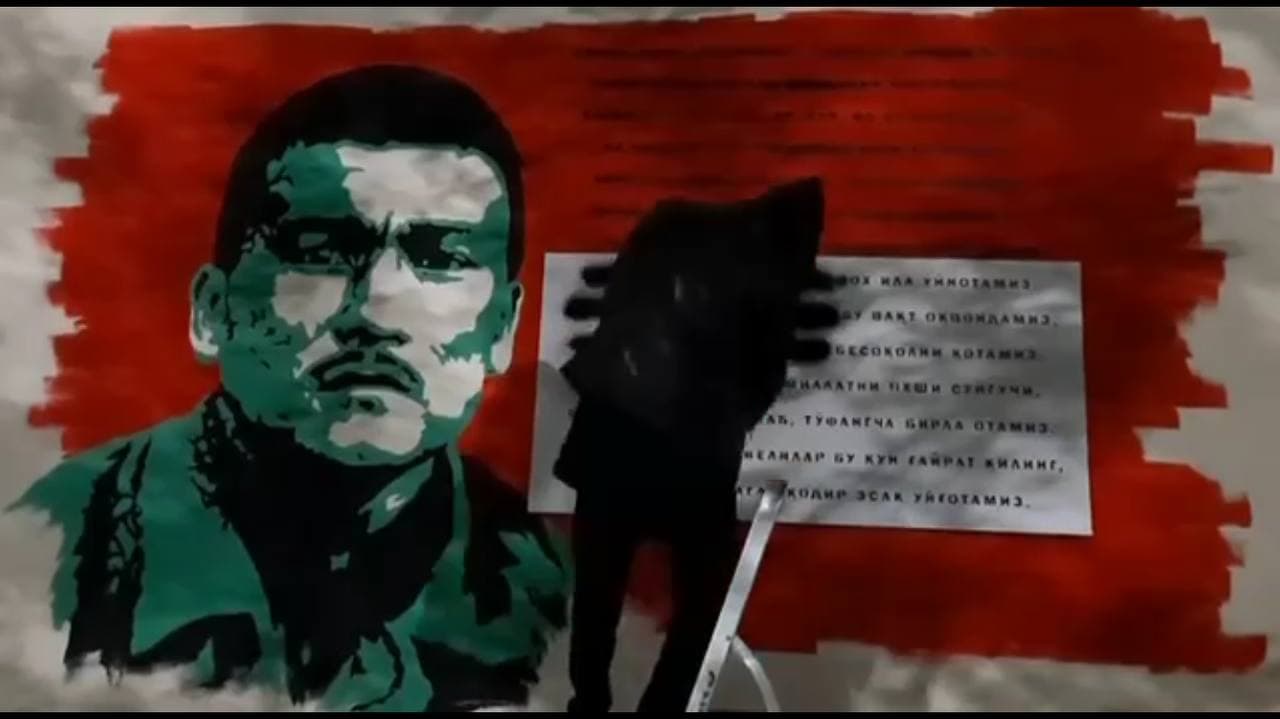Очередной посыл: местный «Бэнкси» изобразил узбекского писателя Абдуллы Кадыри на стене жилого дома — видео